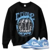 TeeVivo Sweatshirt Match Air Jordan 1 Low UNC Crime – Air Jordan 1 Sweatshirt, AJ1 Sweatshirt