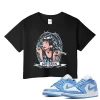 TeeVivo Crop Top Match Air Jordan 1 Low UNC God Daaamn – Air Jordan 1 Crop Top, AJ1 Crop Top