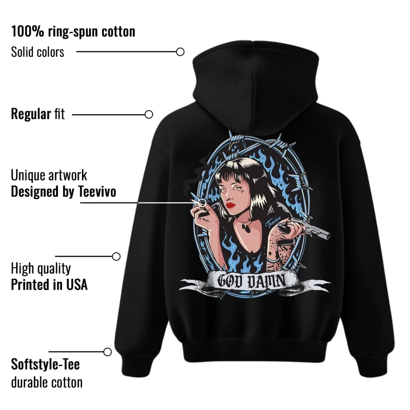 TeeVivo Hoodie Match Air Jordan 1 Low UNC God Daaamn – Air Jordan 1 Hoodie, AJ1 Hoodie