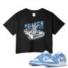 TeeVivo Crop Top Match Air Jordan 1 Low UNC Heaven vibes – Air Jordan 1 Crop Top, AJ1 Crop Top