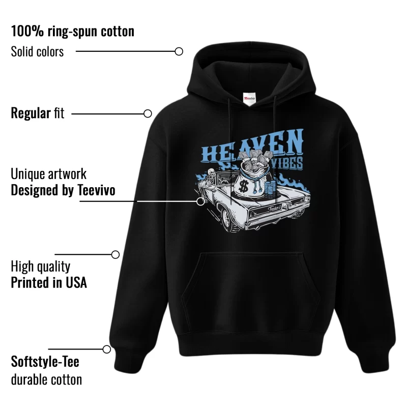 TeeVivo Hoodie Match Air Jordan 1 Low UNC Heaven vibes – Air Jordan 1 Hoodie, AJ1 Hoodie