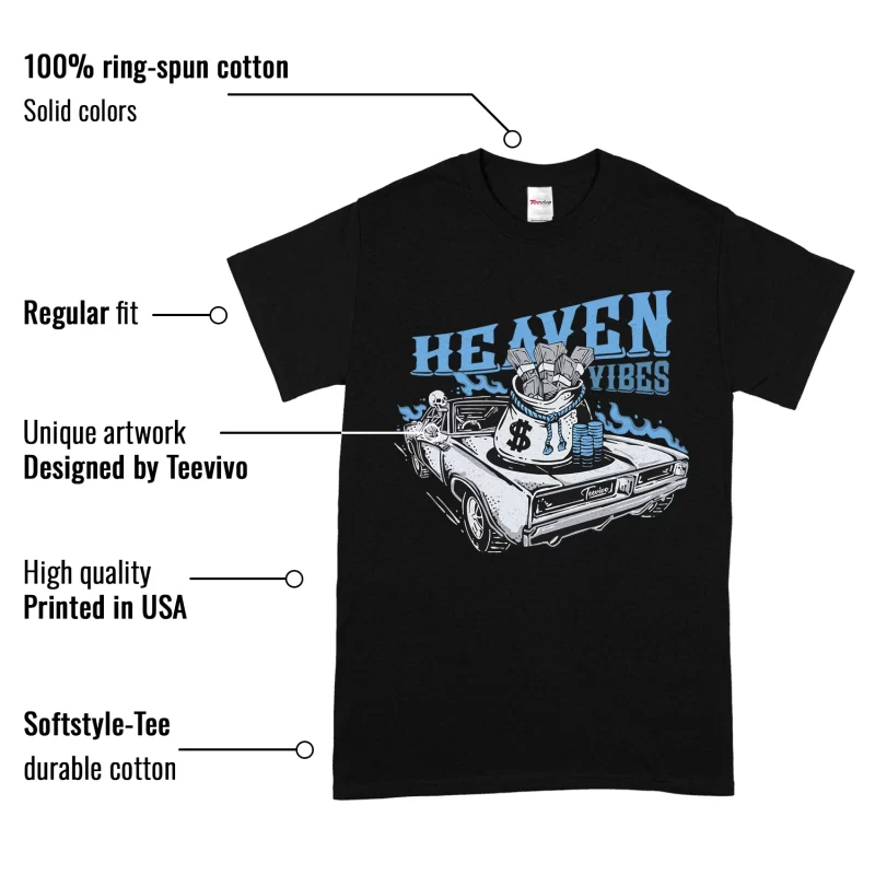 TeeVivo T-Shirt Match Air Jordan 1 Low UNC Heaven vibes – Air Jordan 1 Shirt, AJ1 Shirt