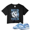 TeeVivo Crop Top Match Air Jordan 1 Low UNC Hug your lost smile – Air Jordan 1 Crop Top, AJ1 Crop Top