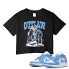 TeeVivo Crop Top Match Air Jordan 1 Low UNC Outlaw – Air Jordan 1 Crop Top, AJ1 Crop Top