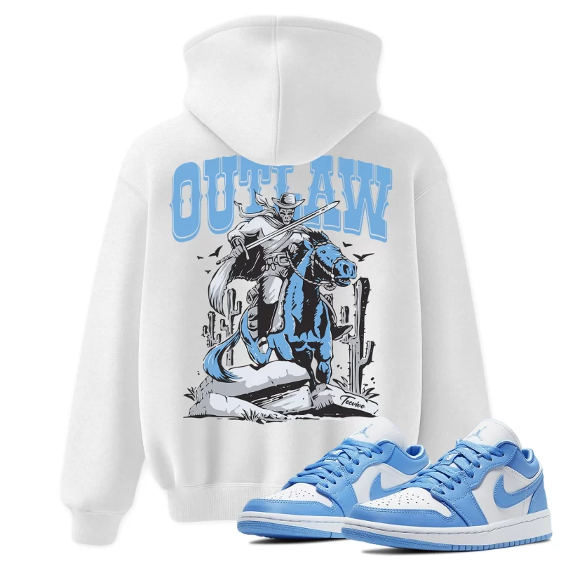 TeeVivo Hoodie Match Air Jordan 1 Low UNC Outlaw – Air Jordan 1 Hoodie, AJ1 Hoodie