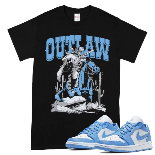 TeeVivo T-Shirt Match Air Jordan 1 Low UNC Outlaw – Air Jordan 1 Shirt, AJ1 Shirt
