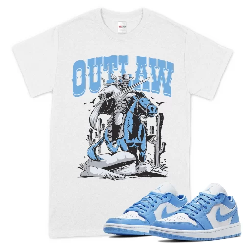 TeeVivo T-Shirt Match Air Jordan 1 Low UNC Outlaw – Air Jordan 1 Shirt, AJ1 Shirt