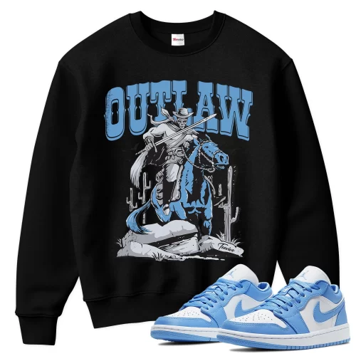 TeeVivo Sweatshirt Match Air Jordan 1 Low UNC Outlaw – Air Jordan 1 Sweatshirt, AJ1 Sweatshirt