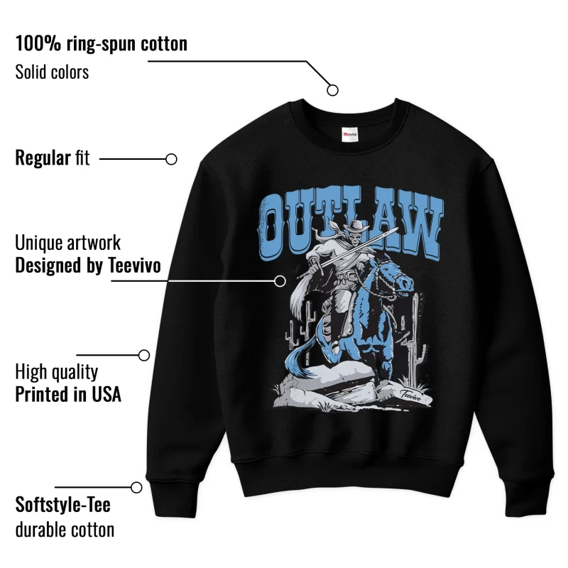 TeeVivo Sweatshirt Match Air Jordan 1 Low UNC Outlaw – Air Jordan 1 Sweatshirt, AJ1 Sweatshirt