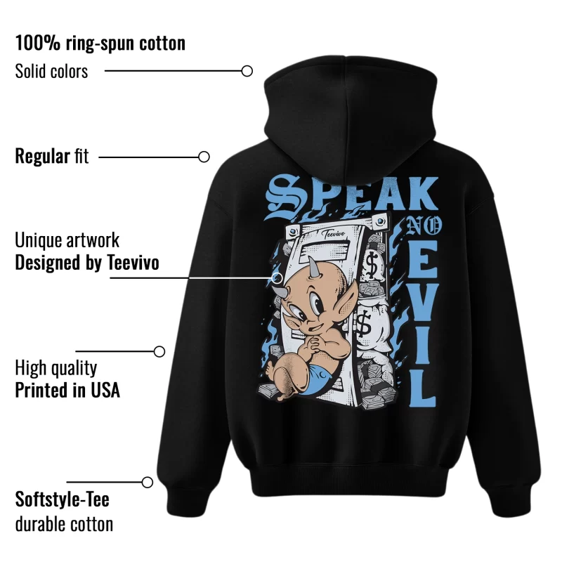 TeeVivo Hoodie Match Air Jordan 1 Low UNC Speak no evil – Air Jordan 1 Hoodie, AJ1 Hoodie