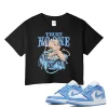 TeeVivo Crop Top Match Air Jordan 1 Low UNC Trust no one – Air Jordan 1 Crop Top, AJ1 Crop Top