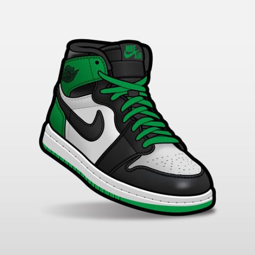 Match Air Jordan 1 High OG Lucky Green