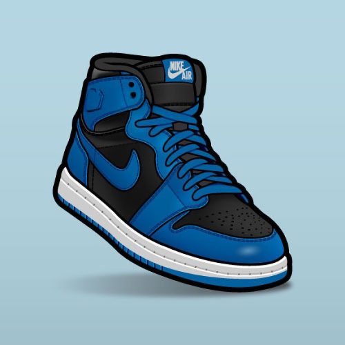 Match Air Jordan 1 High OG Dark Marina Blue
