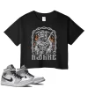 TeeVivo Crop Top Match Air Jordan 1 Mid Light Smoke Grey Awake – Air Jordan 1 Crop Top, AJ1 Crop Top