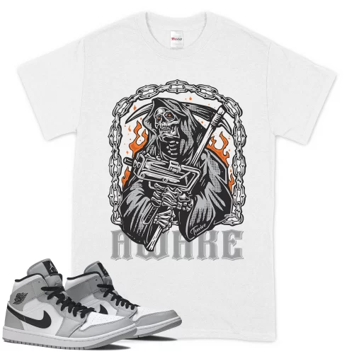 TeeVivo T-Shirt Match Air Jordan 1 Mid Light Smoke Grey Awake – Air Jordan 1 Shirt, AJ1 Shirt