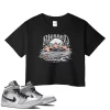 TeeVivo Crop Top Match Air Jordan 1 Mid Light Smoke Grey Blessed – Air Jordan 1 Crop Top, AJ1 Crop Top