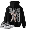 TeeVivo Hoodie Match Air Jordan 1 Mid Light Smoke Grey Break the rules – Air Jordan 1 Hoodie, AJ1 Hoodie