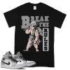 TeeVivo T-Shirt Match Air Jordan 1 Mid Light Smoke Grey Break the rules – Air Jordan 1 Shirt, AJ1 Shirt