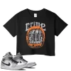 TeeVivo Crop Top Match Air Jordan 1 Mid Light Smoke Grey Crime – Air Jordan 1 Crop Top, AJ1 Crop Top