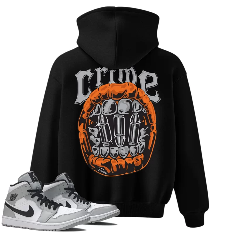TeeVivo Hoodie Match Air Jordan 1 Mid Light Smoke Grey Crime – Air Jordan 1 Hoodie, AJ1 Hoodie