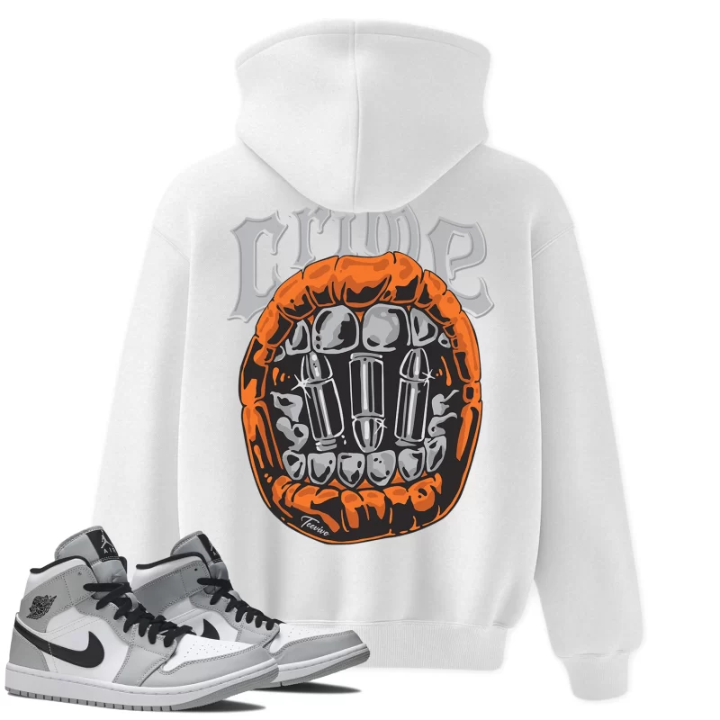 TeeVivo Hoodie Match Air Jordan 1 Mid Light Smoke Grey Crime – Air Jordan 1 Hoodie, AJ1 Hoodie