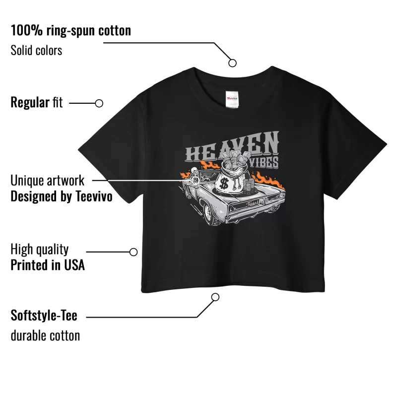 TeeVivo Crop Top Match Air Jordan 1 Mid Light Smoke Grey Heaven vibes – Air Jordan 1 Crop Top, AJ1 Crop Top