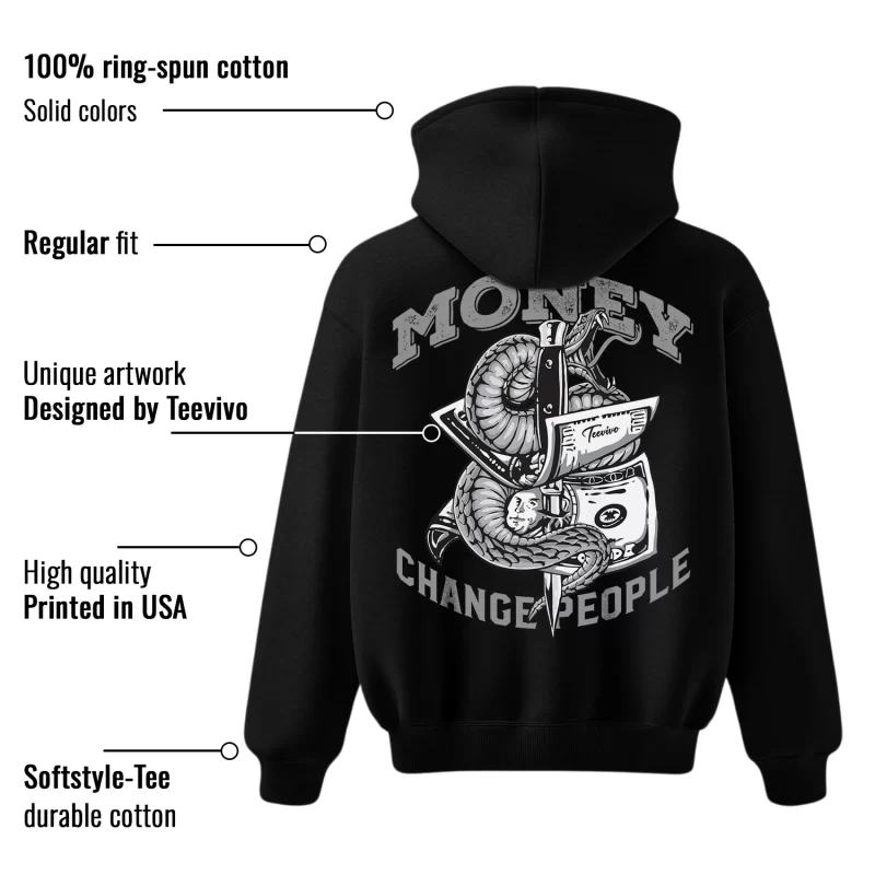 TeeVivo Hoodie Match Air Jordan 1 Mid Light Smoke Grey Money change people – Air Jordan 1 Hoodie, AJ1 Hoodie