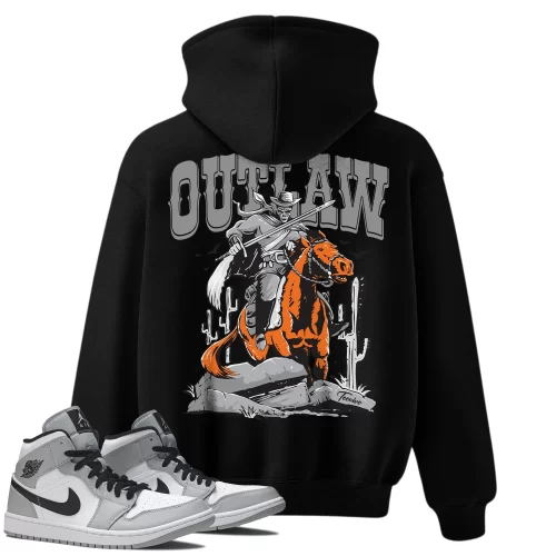 TeeVivo Hoodie Match Air Jordan 1 Mid Light Smoke Grey Outlaw – Air Jordan 1 Hoodie, AJ1 Hoodie