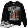 TeeVivo Sweatshirt Match Air Jordan 1 Mid Light Smoke Grey Outlaw – Air Jordan 1 Sweatshirt, AJ1 Sweatshirt