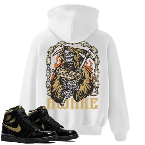 TeeVivo Hoodie Match Air Jordan 1 Retro High Black Metallic Gold Awake – Air Jordan 1 Hoodie, AJ1 Hoodie