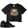 TeeVivo Crop Top Match Air Jordan 1 Retro High Black Metallic Gold Blessed – Air Jordan 1 Crop Top, AJ1 Crop Top