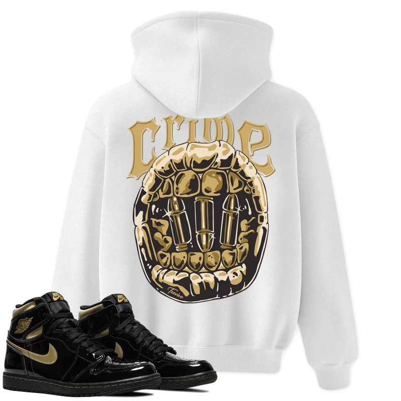 TeeVivo Hoodie Match Air Jordan 1 Retro High Black Metallic Gold Crime – Air Jordan 1 Hoodie, AJ1 Hoodie