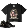 TeeVivo Crop Top Match Air Jordan 1 Retro High Black Metallic Gold God Daaamn – Air Jordan 1 Crop Top, AJ1 Crop Top