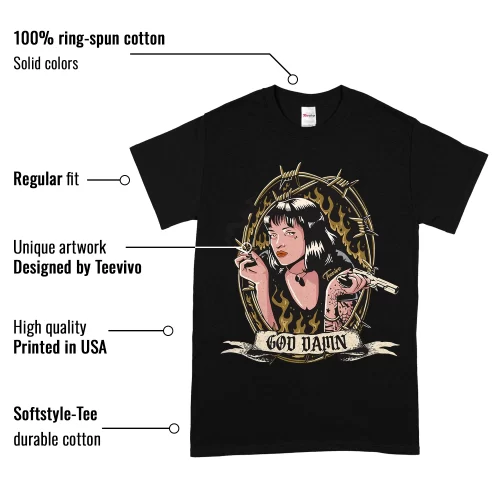 TeeVivo T-Shirt Match Air Jordan 1 Retro High Black Metallic Gold God Daaamn – Air Jordan 1 Shirt, AJ1 Shirt