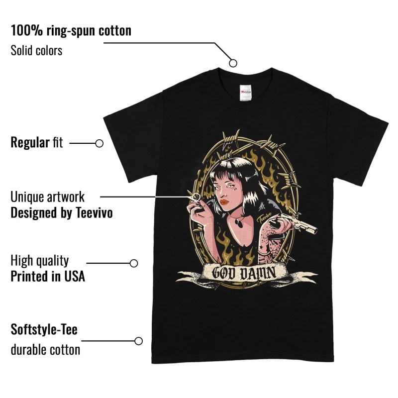 TeeVivo T-Shirt Match Air Jordan 1 Retro High Black Metallic Gold God Daaamn – Air Jordan 1 Shirt, AJ1 Shirt