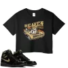 TeeVivo Crop Top Match Air Jordan 1 Retro High Black Metallic Gold Heaven vibes – Air Jordan 1 Crop Top, AJ1 Crop Top