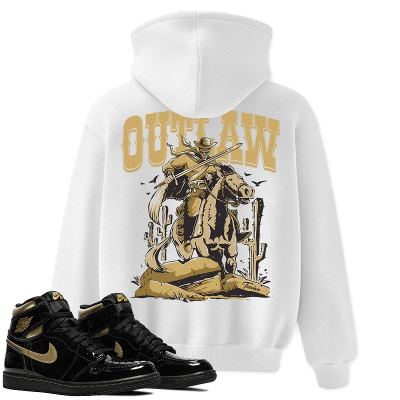 TeeVivo Hoodie Match Air Jordan 1 Retro High Black Metallic Gold Outlaw – Air Jordan 1 Hoodie, AJ1 Hoodie
