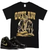 TeeVivo T-Shirt Match Air Jordan 1 Retro High Black Metallic Gold Outlaw – Air Jordan 1 Shirt, AJ1 Shirt