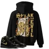 TeeVivo Hoodie Match Air Jordan 1 Retro High Black Metallic Gold Speak no evil – Air Jordan 1 Hoodie, AJ1 Hoodie