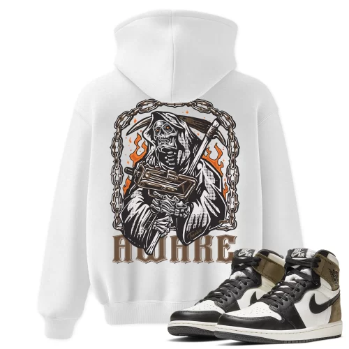 TeeVivo Hoodie Match Air Jordan 1 Retro High Dark Mocha Awake – Air Jordan 1 Hoodie, AJ1 Hoodie