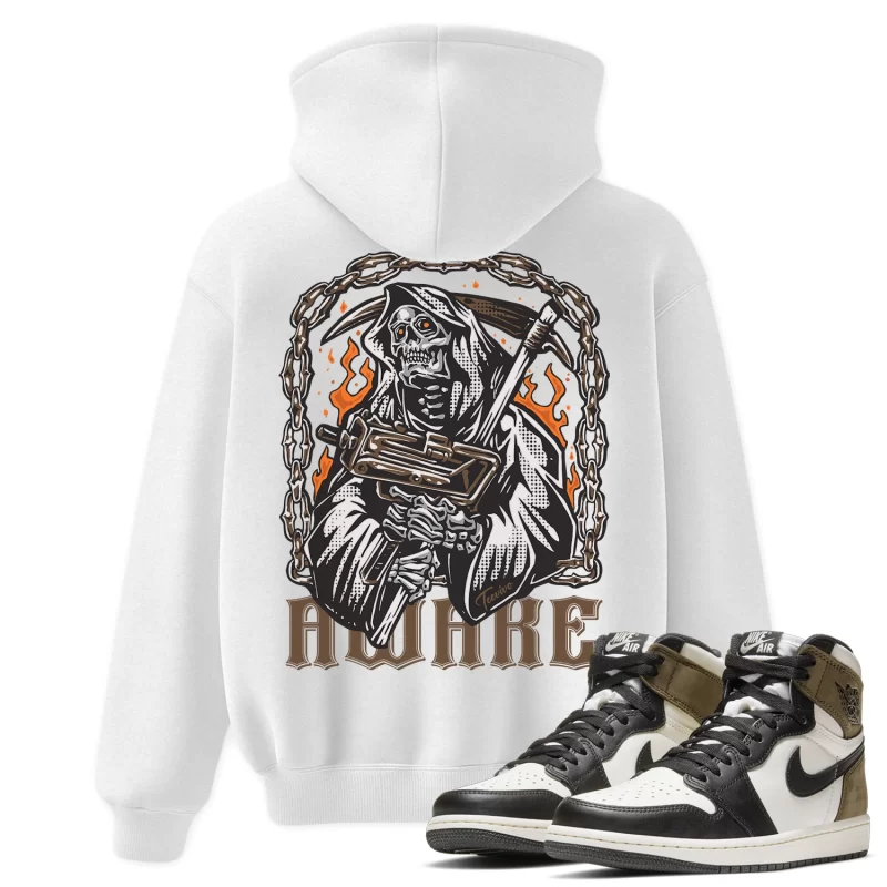 TeeVivo Hoodie Match Air Jordan 1 Retro High Dark Mocha Awake – Air Jordan 1 Hoodie, AJ1 Hoodie