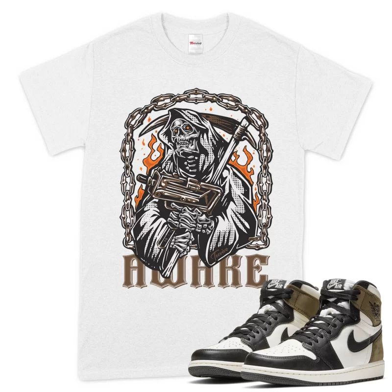 TeeVivo T-Shirt Match Air Jordan 1 Retro High Dark Mocha Awake – Air Jordan 1 Shirt, AJ1 Shirt