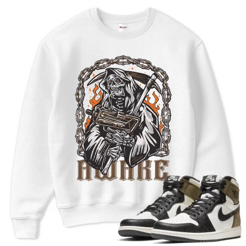 TeeVivo Sweatshirt Match Air Jordan 1 Retro High Dark Mocha Awake – Air Jordan 1 Sweatshirt, AJ1 Sweatshirt