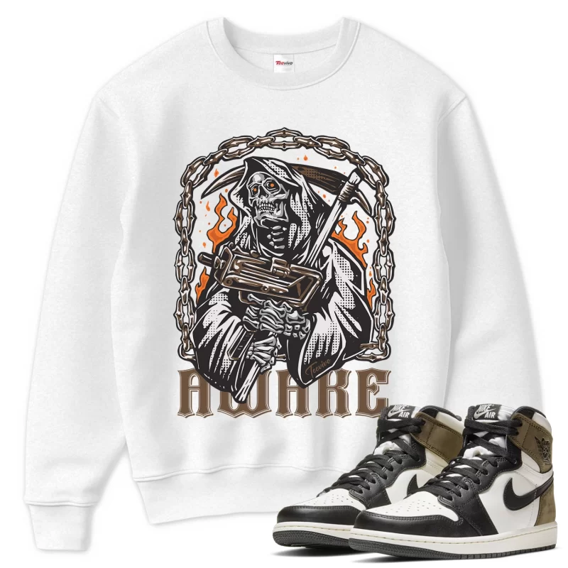 TeeVivo Sweatshirt Match Air Jordan 1 Retro High Dark Mocha Awake – Air Jordan 1 Sweatshirt, AJ1 Sweatshirt