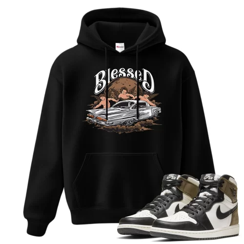 TeeVivo Hoodie Match Air Jordan 1 Retro High Dark Mocha Blessed – Air Jordan 1 Hoodie, AJ1 Hoodie