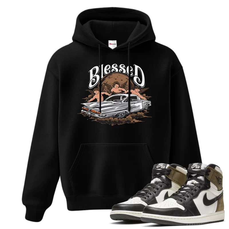 TeeVivo Hoodie Match Air Jordan 1 Retro High Dark Mocha Blessed – Air Jordan 1 Hoodie, AJ1 Hoodie