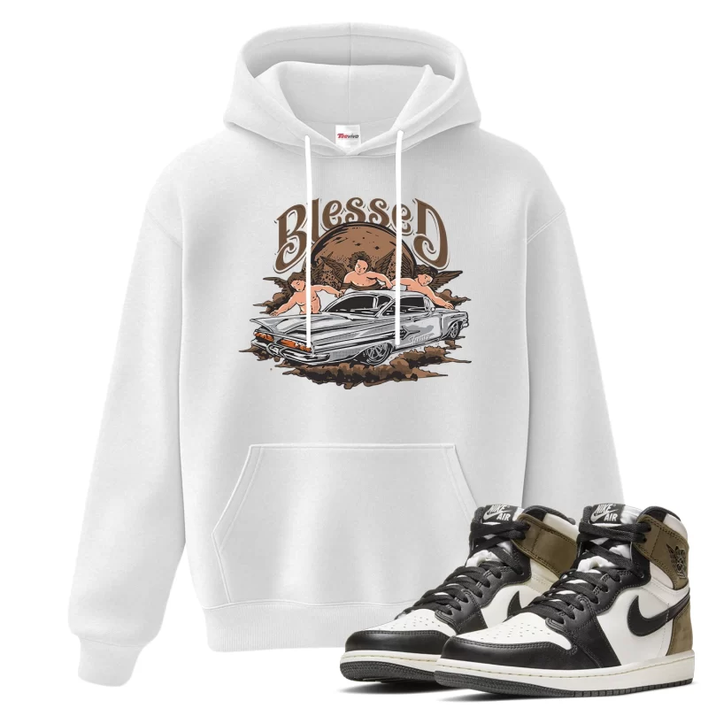 TeeVivo Hoodie Match Air Jordan 1 Retro High Dark Mocha Blessed – Air Jordan 1 Hoodie, AJ1 Hoodie