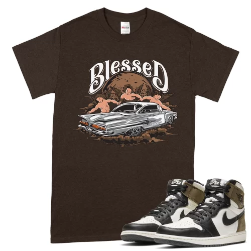 TeeVivo T-Shirt Match Air Jordan 1 Retro High Dark Mocha Blessed – Air Jordan 1 Shirt, AJ1 Shirt