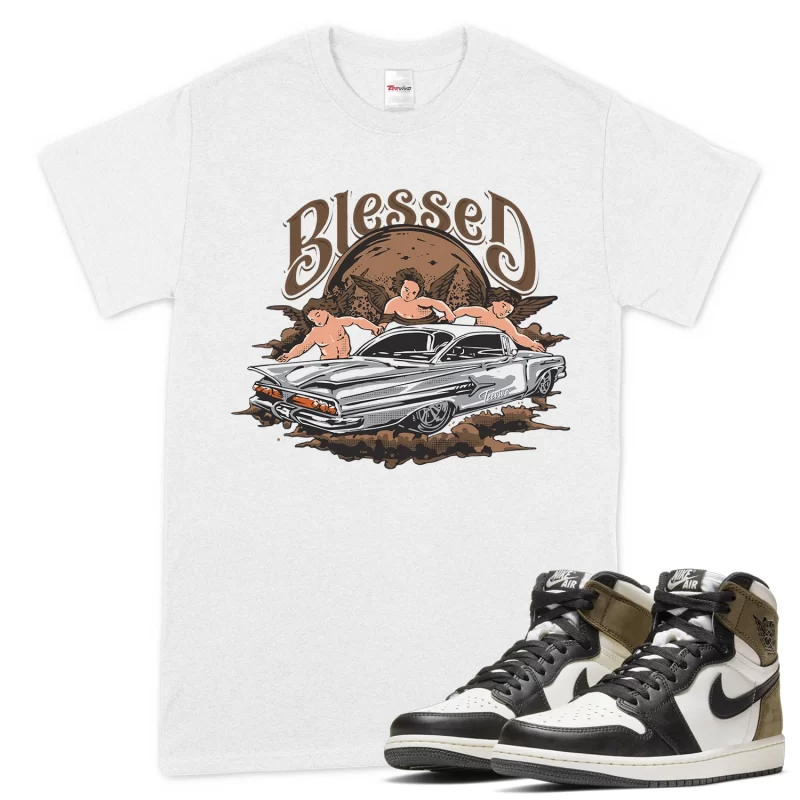 TeeVivo T-Shirt Match Air Jordan 1 Retro High Dark Mocha Blessed – Air Jordan 1 Shirt, AJ1 Shirt