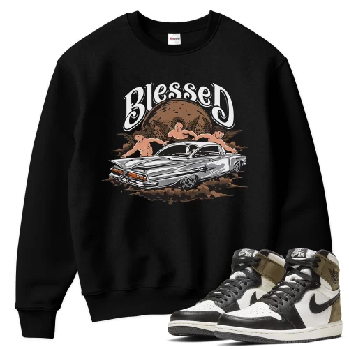 TeeVivo Sweatshirt Match Air Jordan 1 Retro High Dark Mocha Blessed – Air Jordan 1 Sweatshirt, AJ1 Sweatshirt